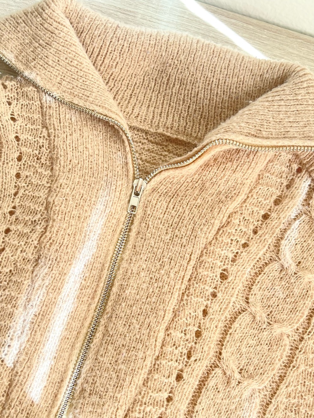 Cable Knit Sweater Women’s Quarter Zip Fall Winter Cozy